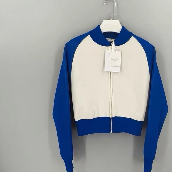 Dior Jackets & Blazers - Authentic Dior Blue and Cream Bomber Jacket